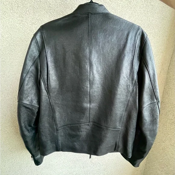 Coach Black Leather Jacket - Picture 2 of 7